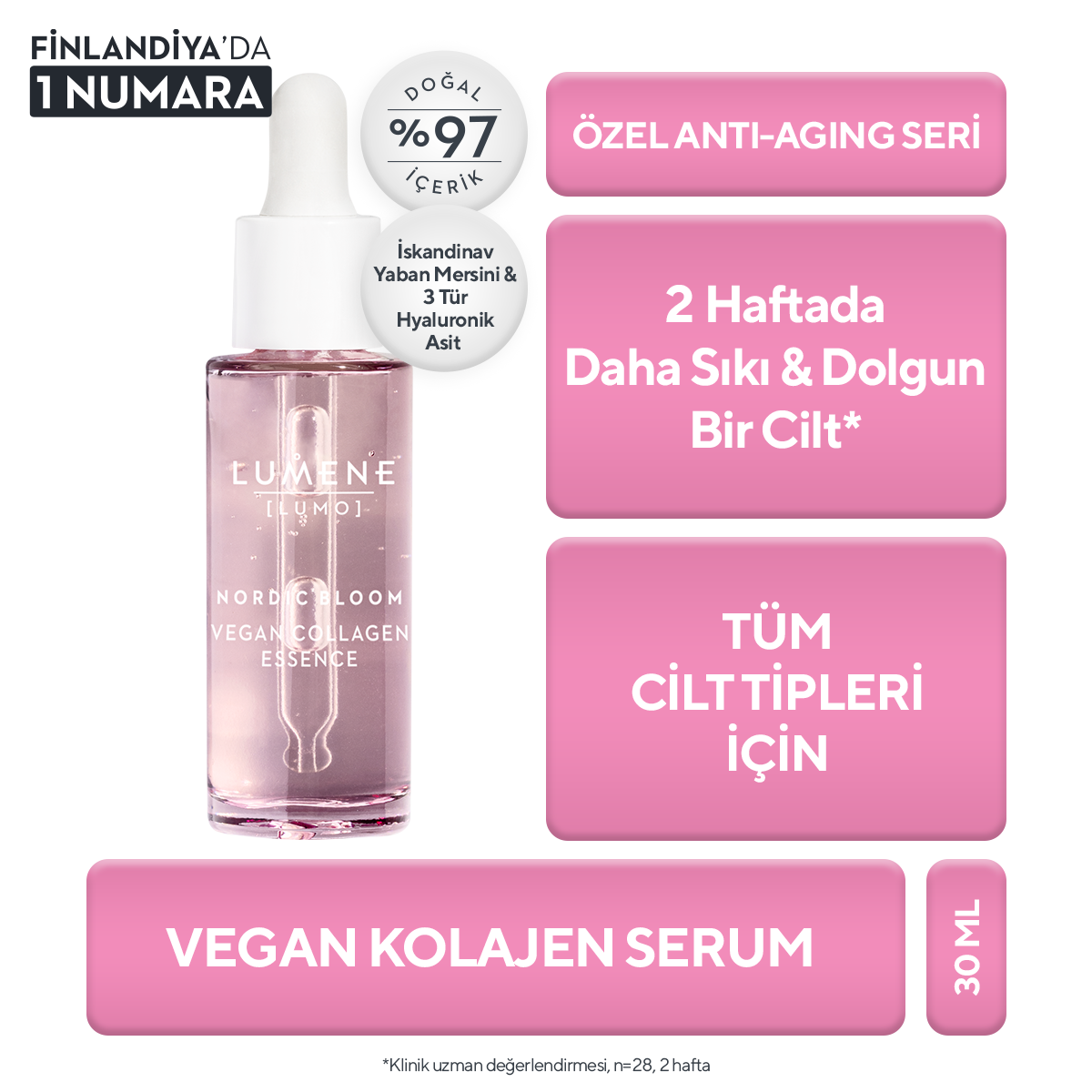 Vegan Kolajen Serum 30ML - Vegan Collagen Essence 